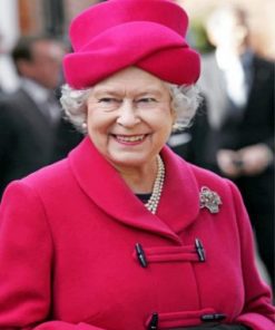 Queen Elizabeth Wearing Red paint by numbers