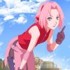 Sakura Anime Girl paint by numbers