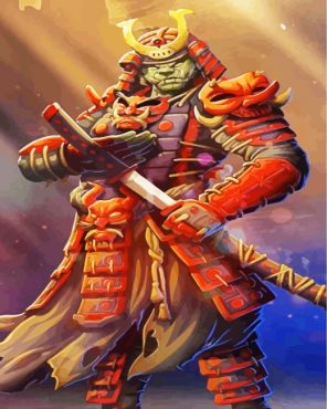 Cool Samurai paint by numbers