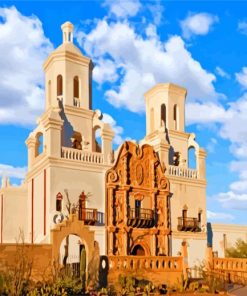 san xavier Tucson Arizona paint by numbers