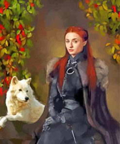 sansa stark art paint by numbers