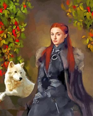 sansa stark art paint by numbers