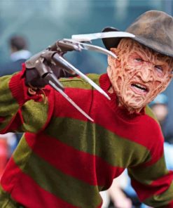 Scary Freddy Krueger paint by numbers