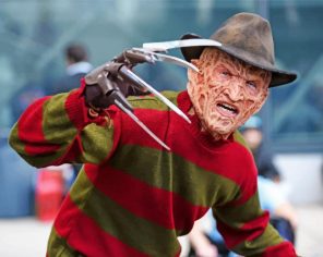 Scary Freddy Krueger paint by numbers