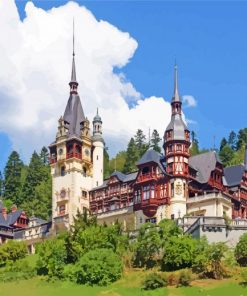 Sinaia Peles Castle paint by numbers