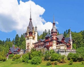 Sinaia Peles Castle paint by numbers