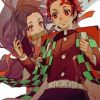 Tanjiro And Nezuko paint by numbers