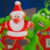 Max The Grinch Holding Santa ppaint by numbers