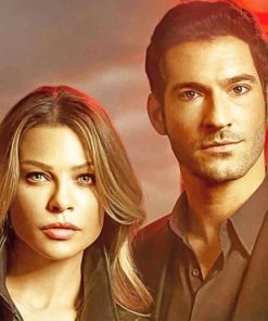 Lucifer and Chloe Decker paint by numbers