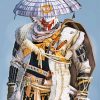 white samurai paint by numbers