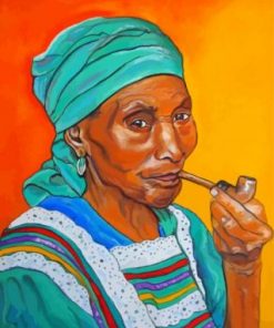 Woman Smoking paint by numbers