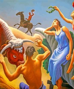 Achelous And Hercules Thomas Hart Benton paint by numbers