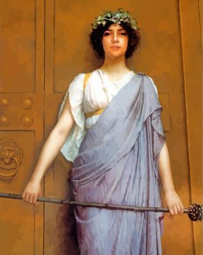 At The Gate Of The Temple william godward paint by number