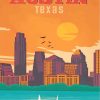 Austin Texas Poster paint by numbers