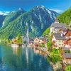 Austria Hallstatt Town paint by numbers