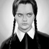 Black And White Wednesday Addams paint by numbers