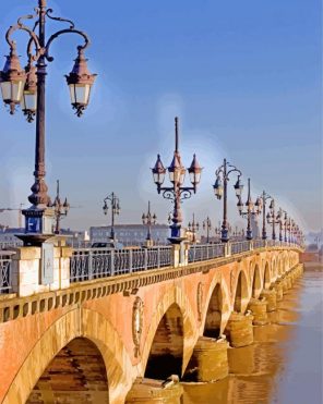 Bordeaux Pont de Pierre paint by numbers