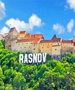 Cetatea Rasnov Brasov paint by numbers