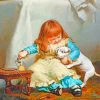 Charles Burton Barber Once Bit Twice Shy paint by numbers