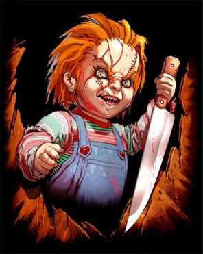 Chucky Doll Movie paint by number