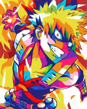 Colorful Katsuki Bakugo Paint by numbers