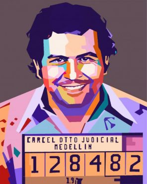 Colorful Pablo Escobar Art paint by numbers