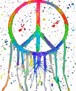 Colorful Peace paint by numbers