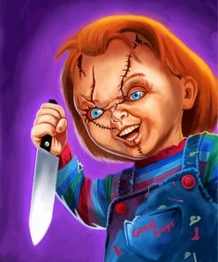 Creepy Chucky paint by number