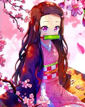 Demon Slayer Nezuko Kamado paint by number