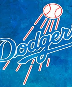 Dodgers Logo paint by number