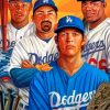 Dodgers Players paint by number