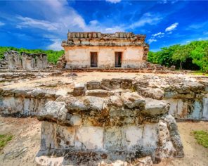 El Rey Archaeological Zone Cancun Mexico paint by number