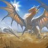 Fantasy White Dragon Paint by numbers