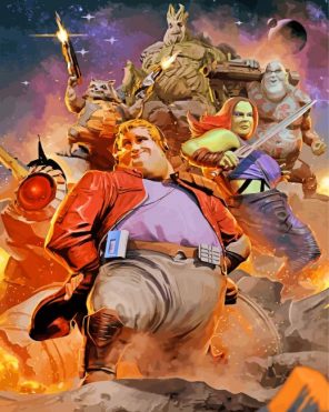 Fat Heroes Movie paint by numbers