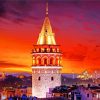 Galata Tower Istanbul paint by numbers