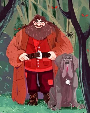 Hagrid And His Dog paint by number