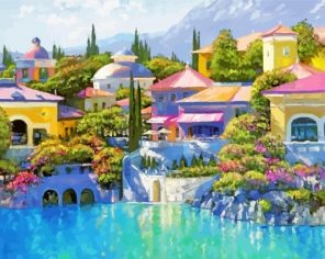 Howard Behrens Lago Bellagio paint by number