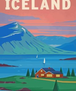 Iceland Poster paint by numbers