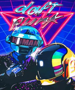 Illustration Daft Punk paint by number