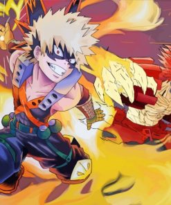 Katsuki Bakugo My Hero Academia paint by number