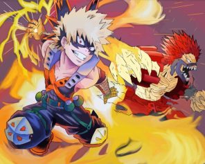 Katsuki Bakugo My Hero Academia paint by number