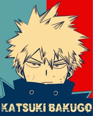 Katsuki Bakugo Poster paint by numbers