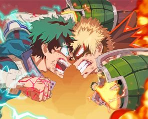 Katsuki Bakugo And Izuku Midoriya paint by numbers