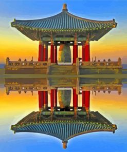 Korean Friendship Bell Reflection San Padro paint by numbers