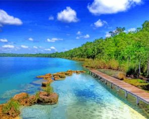 Lachua Lake Guatemala paint by number
