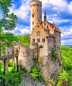 Lichtenstein Castle building paint by number