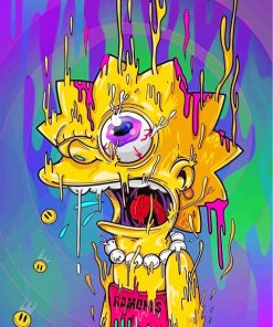 Lisa Simpson Illustration paint by numbers