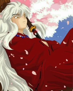 Lonely Inuyasha paint by numbers