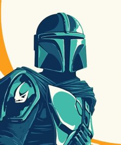 Mandalorian Boba Fett Illustration paint by numbers