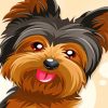 Morkie illustration paint by number